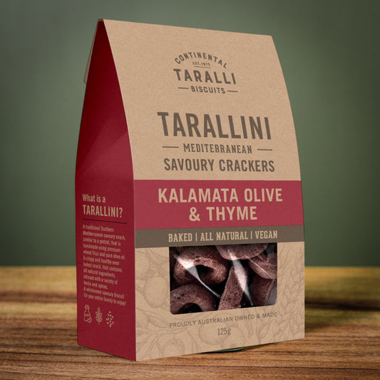 TARALLINI - Kalamata Olive & Thyme - Vegan (125g)