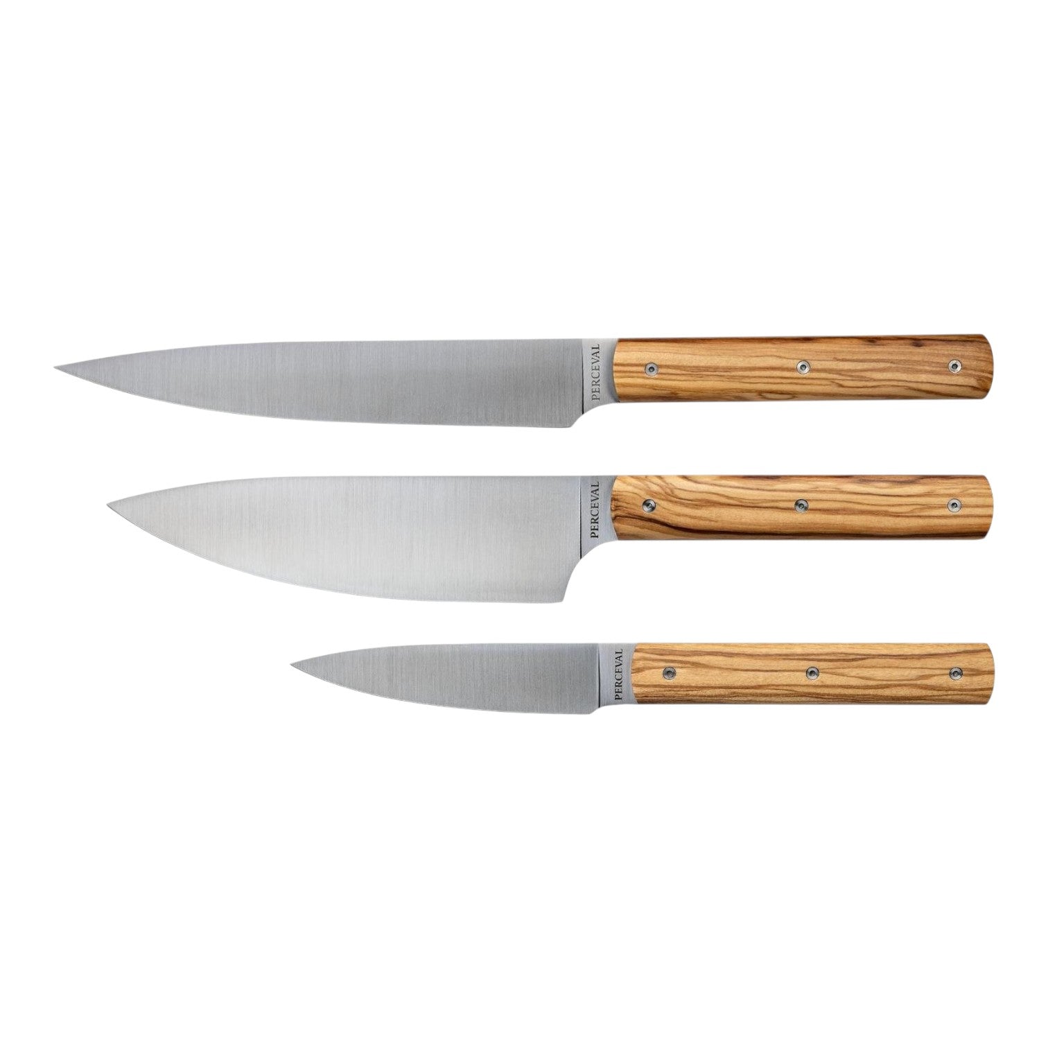 Perceval 9.47 3-Knife Set - Paring Knife 10 + Chef Knife 15 + Carving Knife 20