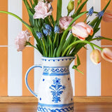 Majolica Jug 21 cm — Heinen Delfts Blauw