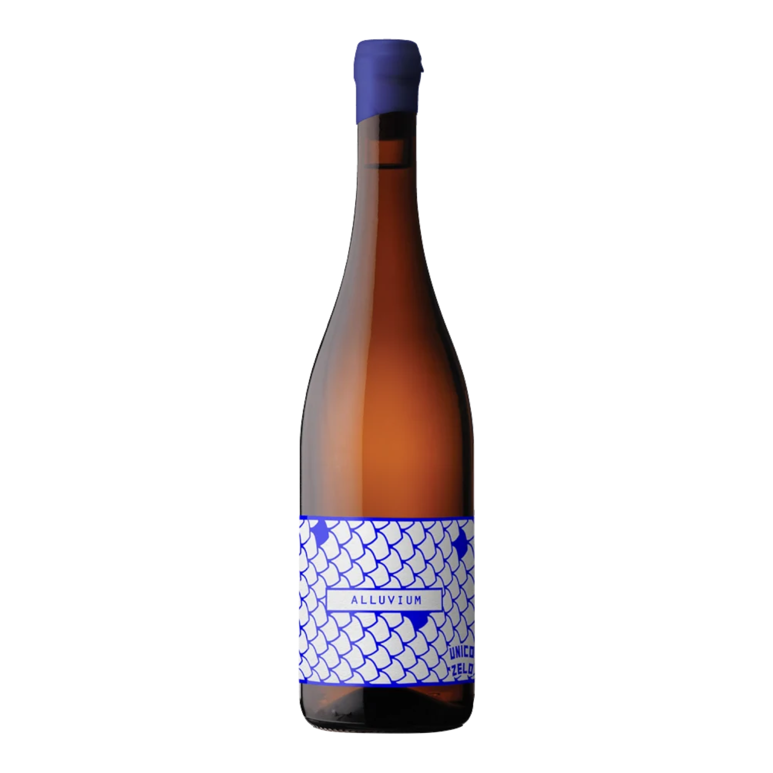 The Artisan Cheese Room Unico Zelo Alluvium Fiano 2024 white wine bottle with blue wax seal and patterned label