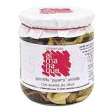 The Artisan Cheese Room jar of Conservas Almanaque Guindilla Piparra peppers preserved in olive oil