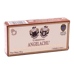 The Artisan Cheese Room Conservas Angelachu anchovy fillets in olive oil, 50g rectangular brown tin packaging.