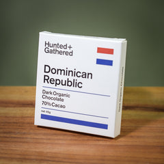 Hunted+Gathered Dominican Republic dark chocolate bar, 45g