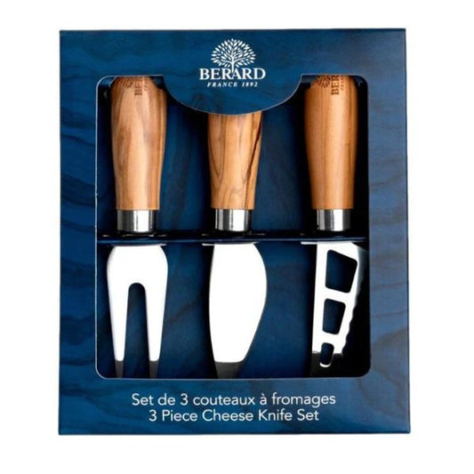 Bérard Olive Wood Cheese Knife Set