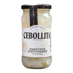 The Artisan Cheese Room Maestros Onions Cebollitas pickled in vinegar in a glass jar with black lid