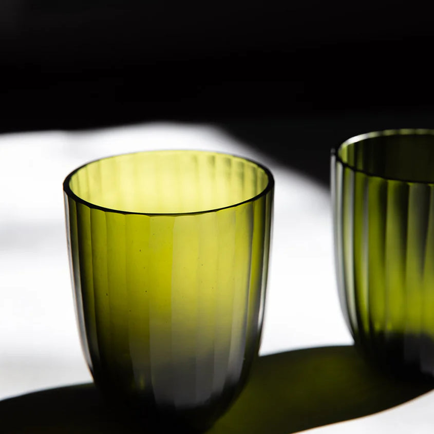 Brian Tunks Cut Glass Iguassu Tumbler Set of Two