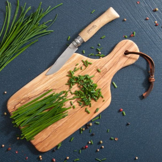 Bérard Olive Wood Board with Handle - 26cm