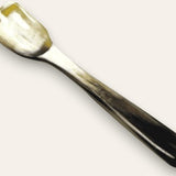 Abbeyhorn horn caviar eating spoon, square, 120mm
