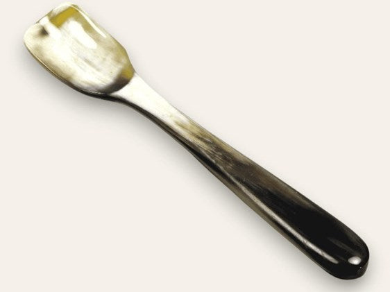 Abbeyhorn horn caviar eating spoon, square, 120mm
