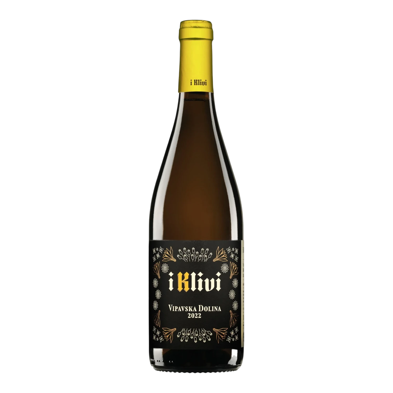 The Artisan Cheese Room i Klivi Vipavska Dolina 2022 white wine bottle with a black label and gold foil details.