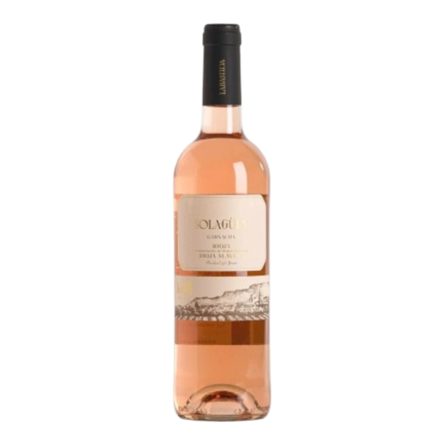 The Artisan Cheese Room Labastida Rosado wine bottle with a pale pink hue and elegant label design.