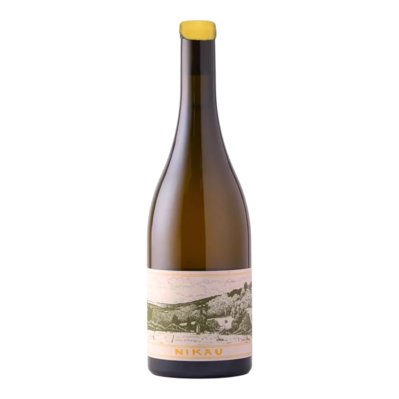 The Artisan Cheese Room Nikau Farm Gippsland Chardonnay 2024 white wine bottle with yellow wax seal