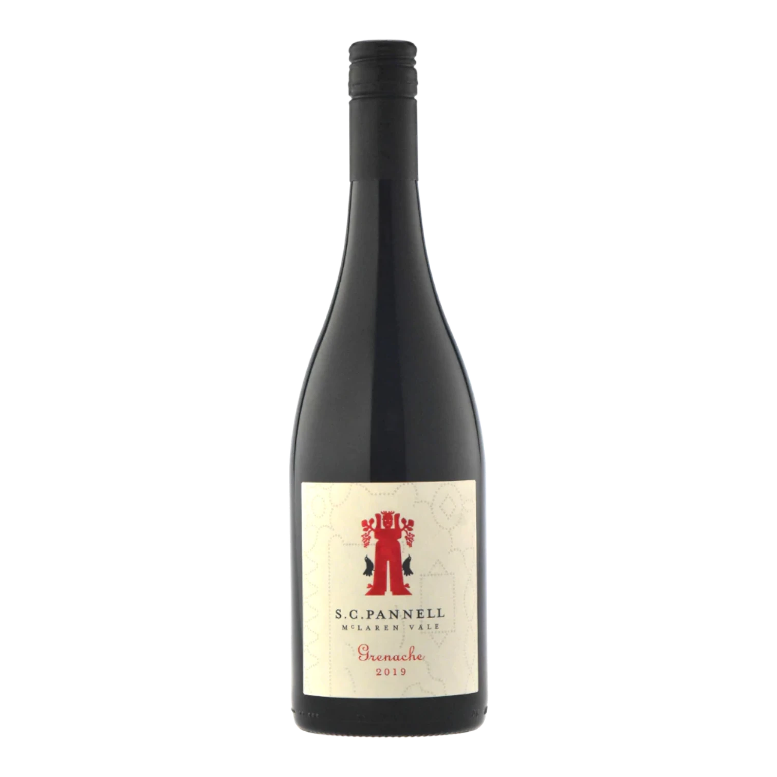 The Artisan Cheese Room SC Pannell Old McDonald Grenache 2019 red wine bottle with a cream label and red crest