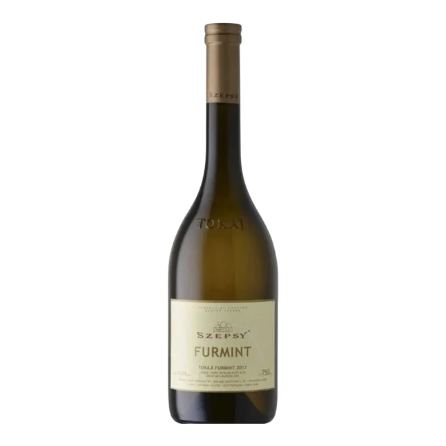 The Artisan Cheese Room Szepsy Tokaji Furmint Dry 2023 white wine bottle with elegant label