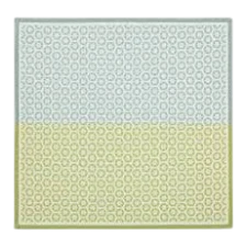 The Artisan Cheese Room Le Jacquard Francais Wagara cotton napkin in green with a geometric kimono-inspired pattern.