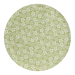 The Artisan Cheese Room Le Jacquard Francais Wagara round green placemat with white Japanese floral pattern