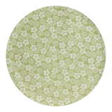 The Artisan Cheese Room Le Jacquard Francais Wagara round green placemat with white Japanese floral pattern
