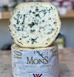 Fourme d'Ambert AOP, French blue cheese